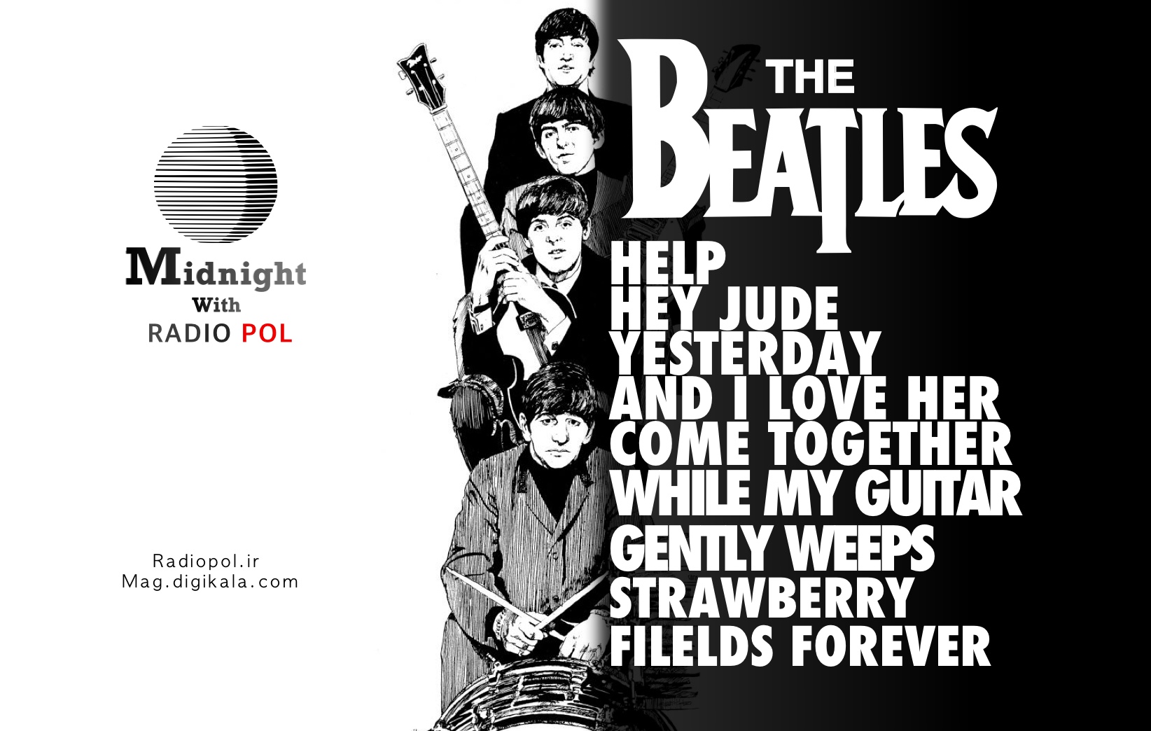 برترین آثار بیتلز تصنیف در مقام نهاوند، دور سماعی نیمه شب با رادیوپل (قسمت 19 گروه بیتلز)